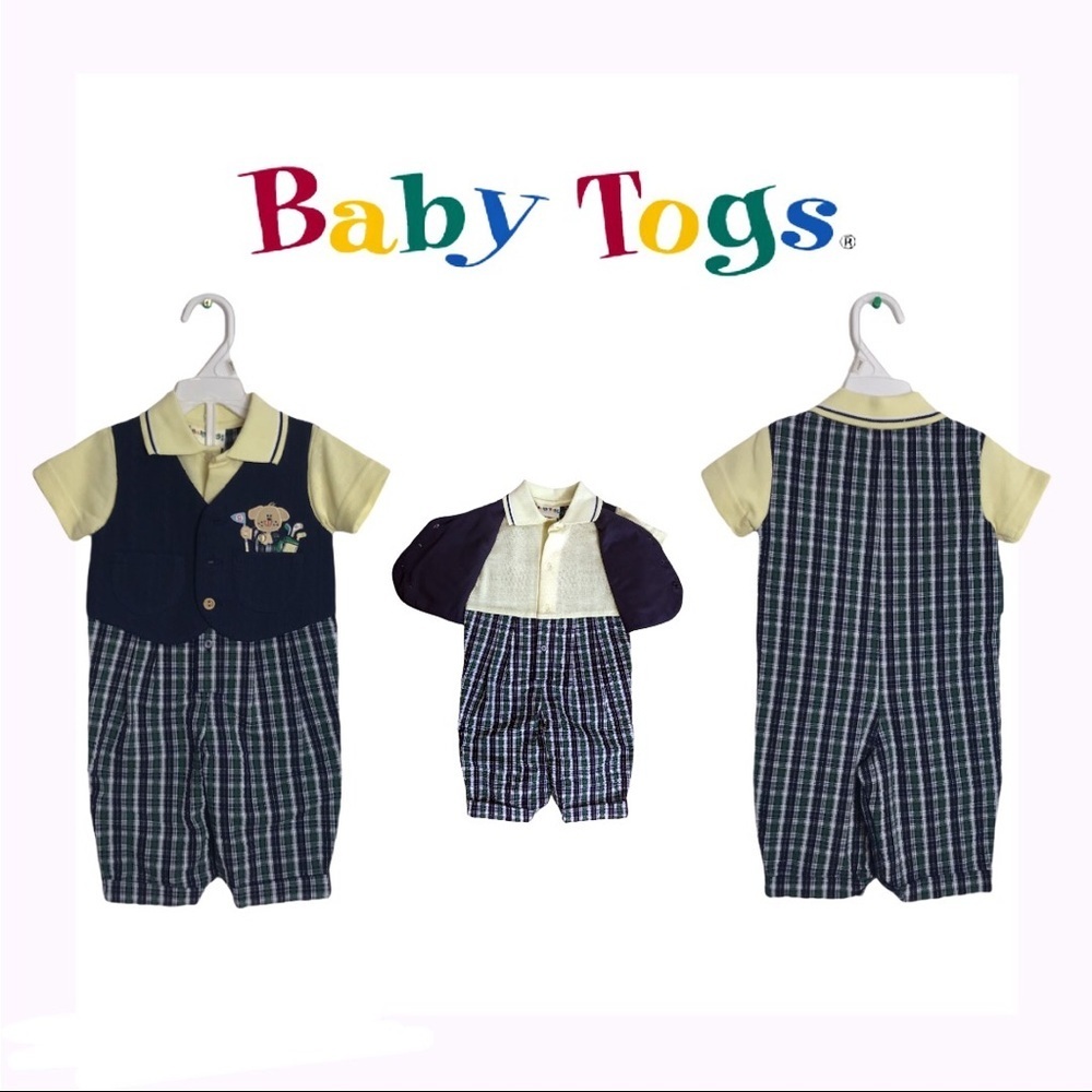 NWT Baby Togs Vested Overall - Golf Clubs & Dog
